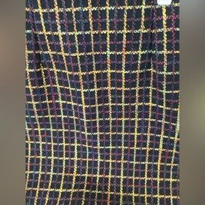 Hutch *Anthropology* Thick Stitch Tweed Multicolor Straight Skirt, Lined; Size S